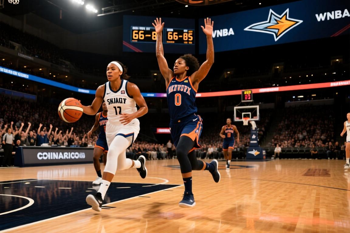 WNBA常规赛芝加哥天空66-85纽约自由人全场集锦